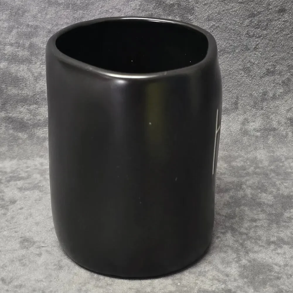 Rae Dunn Artisan Collection By Magenta HOME Black & White Coffee Tea Mug Glass